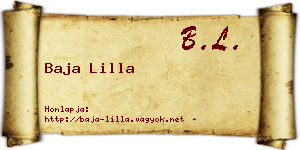 Baja Lilla névjegykártya